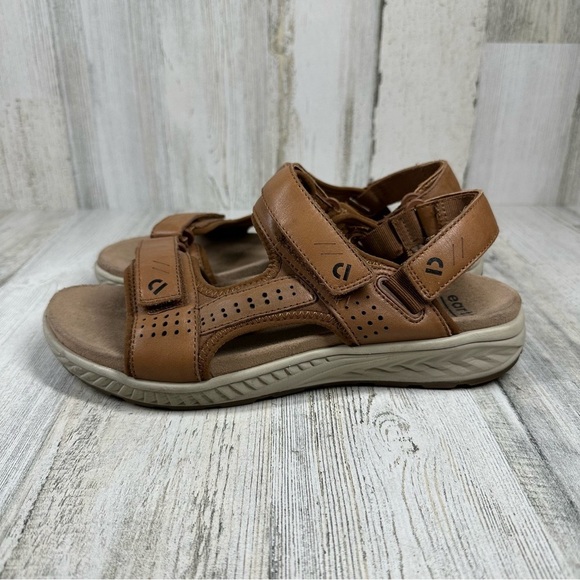 Earth Leather Adjustable Sport Mira Azore Alpaca Noisette Sandals #1233 - Picture 1 of 11